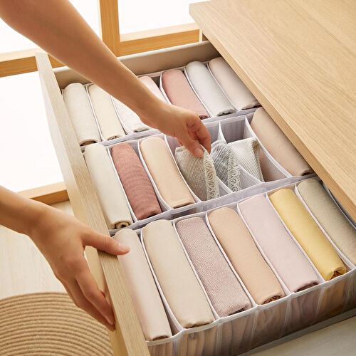 Ocean Home Textile 3'lü 8 Bölmeli Beyaz Renk File Çekmece İçi Düzenleyici Set