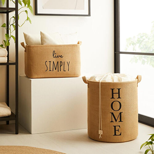 Ocean Home Textile 2'li Jüt Sepet Set