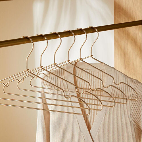 Ocean Home Textile 6'lı Altın Renk Metal Giysi Askısı 22 X 41 X 0.4 Cm