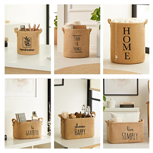 Ocean Home Textile 6'lı Jüt Sepet Set