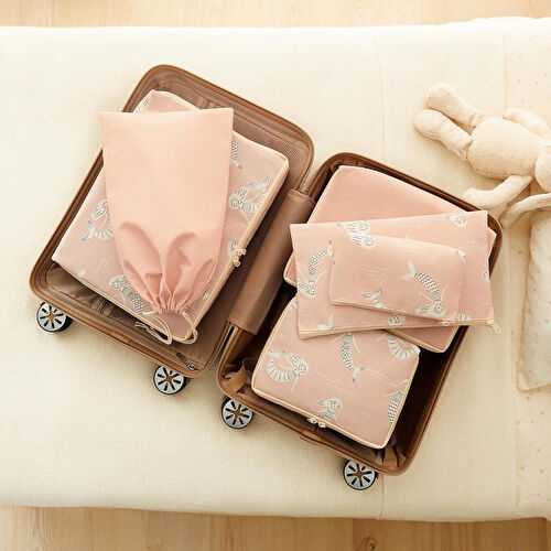 Ocean Home Textile 6'lı Çocuk Odası Deniz Kızı Bavul İçi Düzenleyici Set Ocean Home Textile 6'lı Çocuk Odası Deniz Kızı Bavul İçi Düzenleyici Set