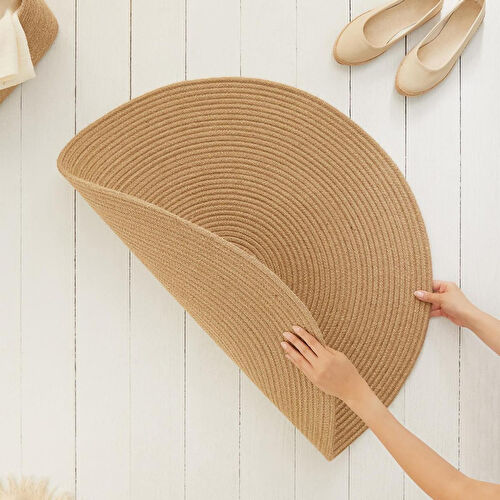 Ocean Home Textile Jüt Halı Kilim Ø 80 Cm