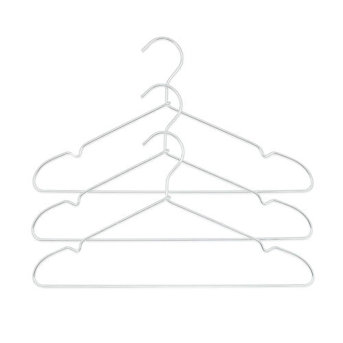 Ocean Home Textile 3'lü Gümüş Renk Metal Giysi Askısı 22 X 41 X 0.4 Cm