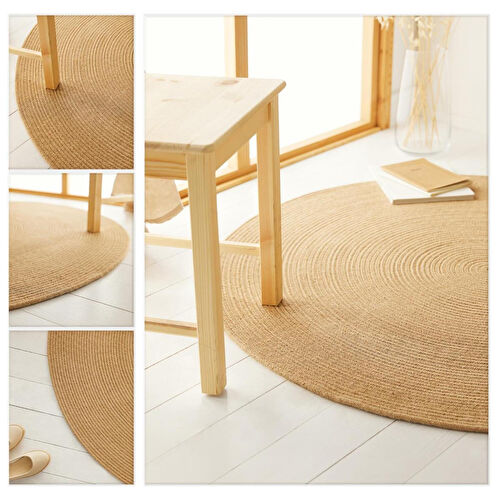 Ocean Home Textile Jüt Halı Kilim Ø 120 Cm