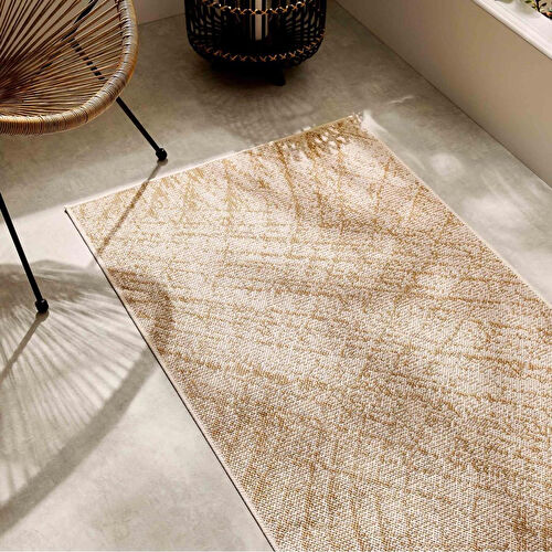 Ocean Home Textile Leke Tutmaz İç Dış Mekan Bej Renk Desenli Halı Kilim 80 X 150 Cm