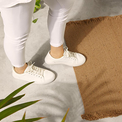 Ocean Home Textile Saçaklı Jüt Halat Kapı Önü Paspası 74 X 50 Cm