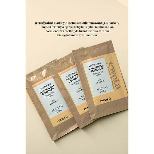 eweLa Asetonsuz Oje Çıkarıcı Mendil - 10 Adet