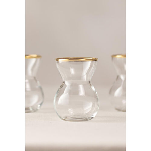 Rakle Astoria Gold 6'lı Çay Bardağı Seti 140 Cc