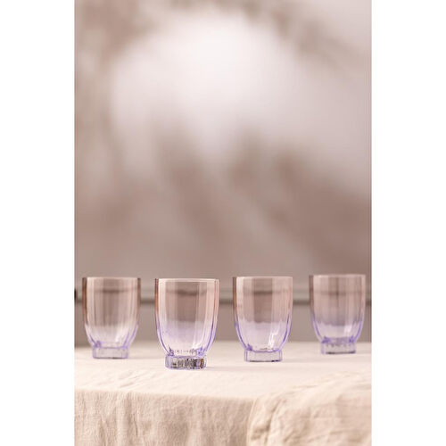 Rakle Elite 4'lü Su Bardağı Seti Mor 320 Cc