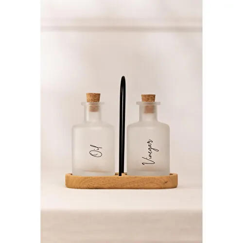 Rakle Vigo Bambu Stantlı 2'li Yağlık-sirkelik Seti 200 Cc