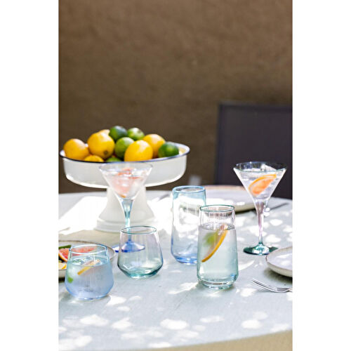 Rakle Marsilya 4'lü Su Bardağı Seti Mavi-turkuaz 425 Cc