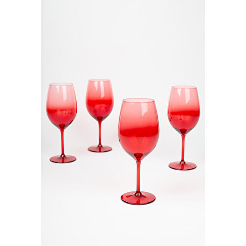 Rakle Larc 4'lü Su Kadehi Seti Kırmızı 540 Cc Rakle Larc 4'lü Su Kadehi Seti Kırmızı 540 Cc