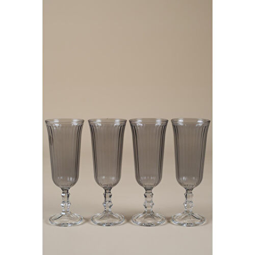 Rakle Splendid 4'lü Kahve Yanı Kadehi Seti Füme 120 Cc