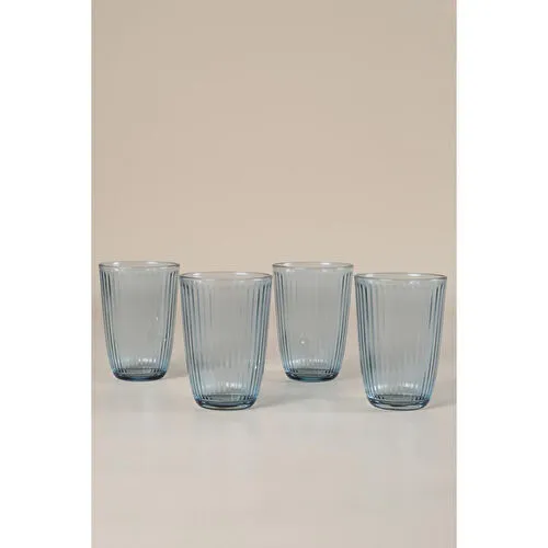 Rakle Splendid 4'lü Meşrubat Bardağı Seti Mavi 395 Cc