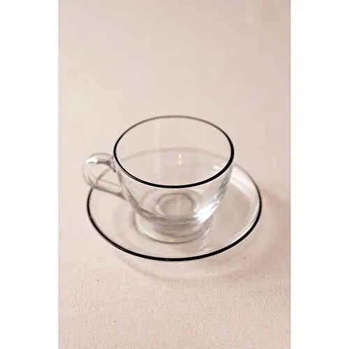 Rakle Pure Black 2'li Çay Fincanı Seti 240 Cc