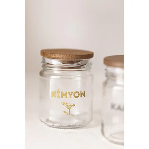 Rakle Luna Ahşap Kapaklı 6'lı Baharatlık Seti 210 Cc