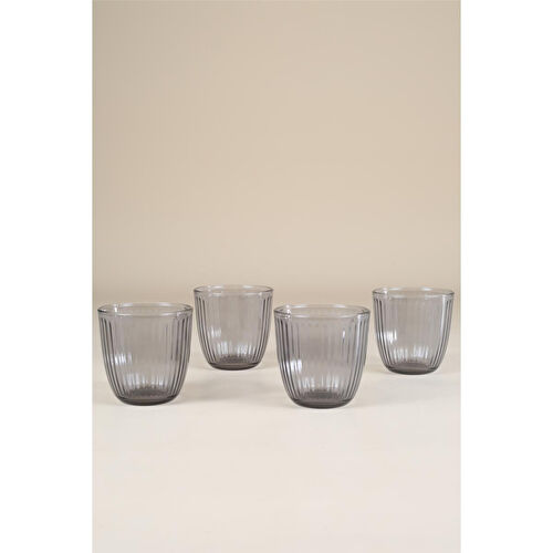 Rakle Splendid 4'lü Su Bardağı Seti Füme 290 Cc