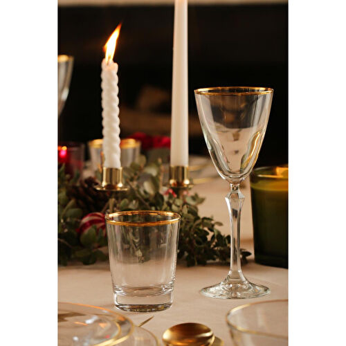 Rakle Pure Altın Yaldızlı 4'lü Su Bardağı Seti 275 Cc