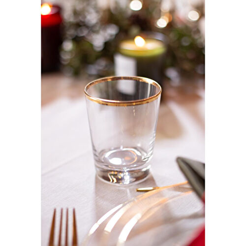 Rakle Pure Altın Yaldızlı 4'lü Su Bardağı Seti 275 Cc