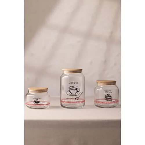 Rakle Toskana Jar 3'lü Kavanoz Seti 970 Cc/ 635 Cc/ 430 Cc