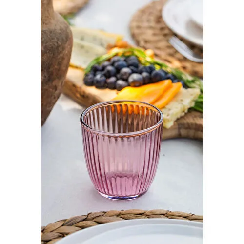 Rakle Splendid 4'lü Su Bardağı Seti Mürdüm 290 Cc