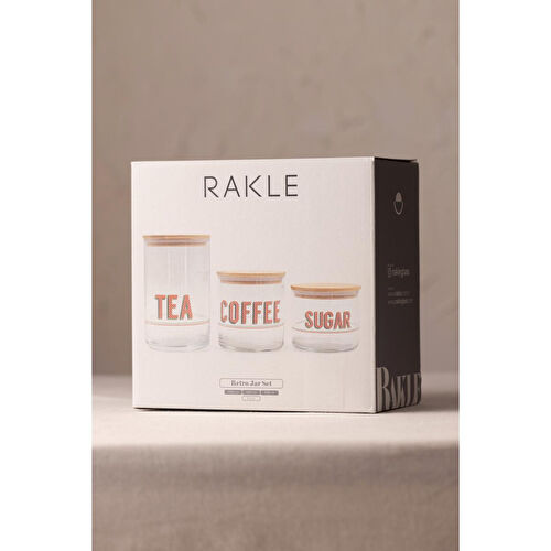 Rakle Retro Jar 3'lü Kavanoz Seti 1050 Cc/ 600 Cc/ 535 Cc