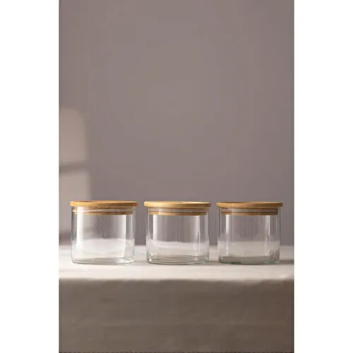 Rakle Sade 3'lü İstiflenebilir Kavanoz Seti 620 Cc