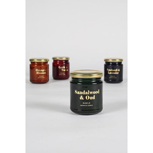 Rakle Glam Altın 4'lü Kavanoz Mum Seti 110 Gr