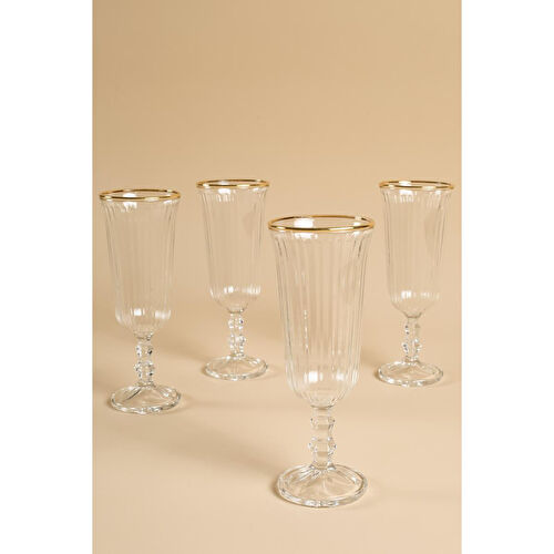 Rakle Splendid Gold 4'lü Kahve Yanı Kadehi Seti 120 Cc