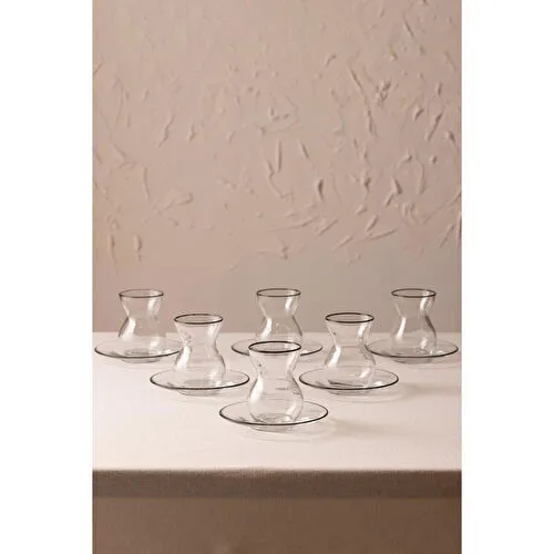 Rakle Pure Black 12 Parça Çay Seti 140 Cc