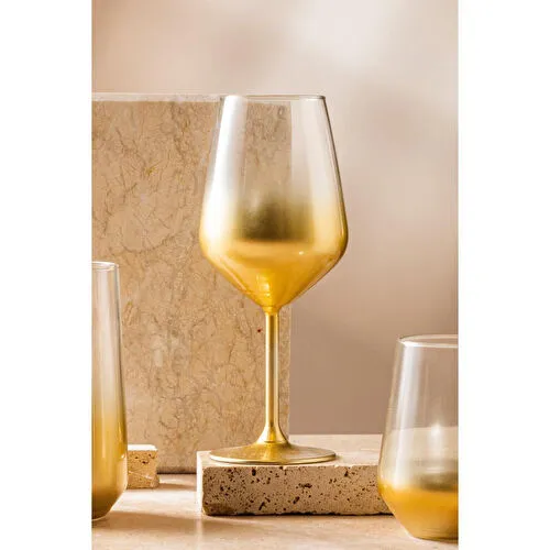 Rakle Glow 4'lü Kadeh Seti Altın 490 Cc