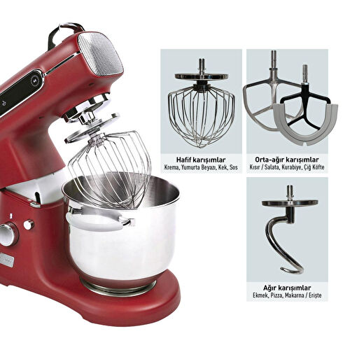 Berghoff Gem Retro 7 L Kırmızı Artisan Yüksek Performans Stand Mikser Kma0168 Berghoff Gem Retro 7 L Kırmızı Artisan Yüksek Performans Stand Mikser Kma0168