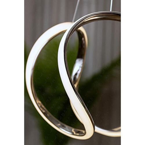 Luna Lighting Deluxe Krom Kaplama Metal Led Sarkıt Avize Beyaz Işık Luna Lighting Deluxe Krom Kaplama Metal Led Sarkıt Avize Beyaz Işık