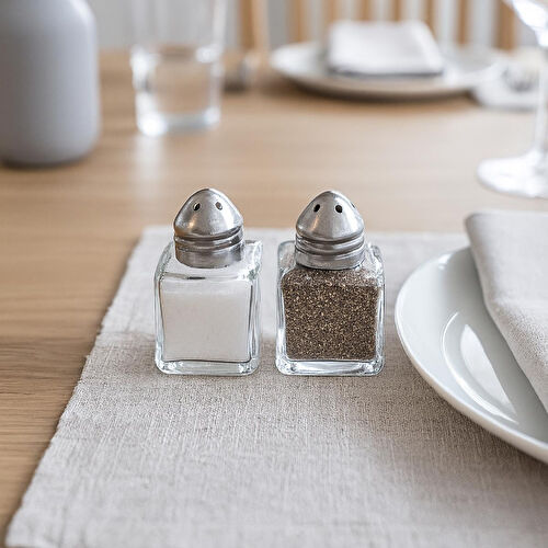 Vienev 2'li Mini Kare Tuzluk Ve Biberlik Seti