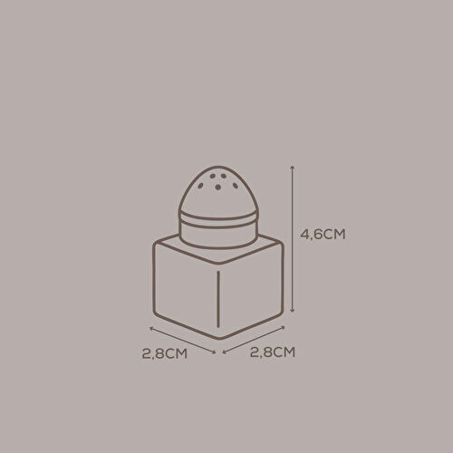 Vienev 2'li Mini Kare Tuzluk Ve Biberlik Seti