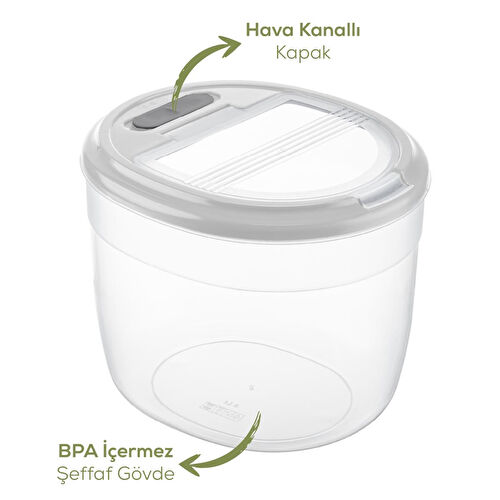 Vienev 4'lü 8 Litre Büyük Boy Plastik Saklama Kabı – Açık Gri Kapaklı Vienev 4'lü 8 Litre Büyük Boy Plastik Saklama Kabı – Açık Gri Kapaklı