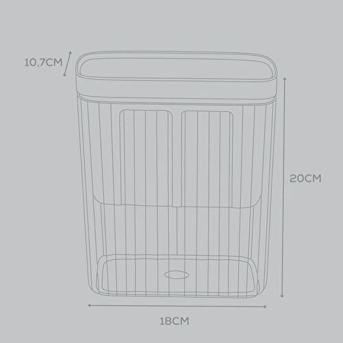 Vienev Yoğurt Süzme Filtreli Saklama Kabı 2,2 Litre