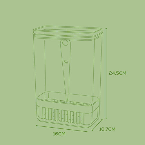Vienev Süzgeçli Yeşillik Saklama Kabı 2,9 Litre Vienev Süzgeçli Yeşillik Saklama Kabı 2,9 Litre