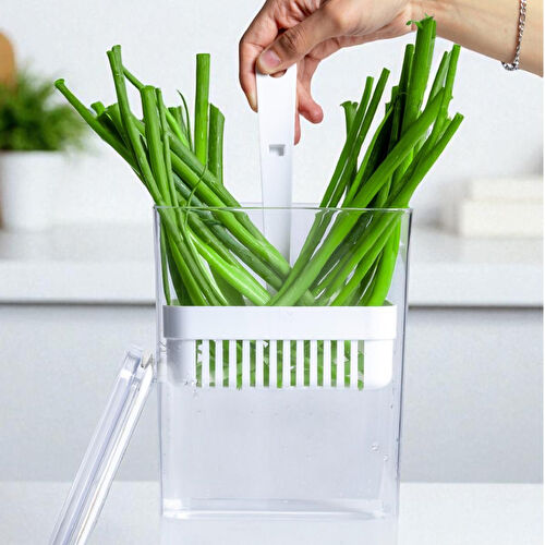 Vienev Süzgeçli Yeşillik Saklama Kabı 2,9 Litre Vienev Süzgeçli Yeşillik Saklama Kabı 2,9 Litre