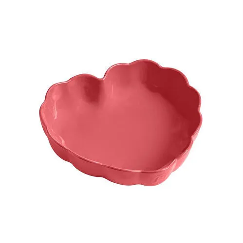 Emile Henry Madeleine Fırın Kabı Kalp 26,5 Cm Ruj Pembesi