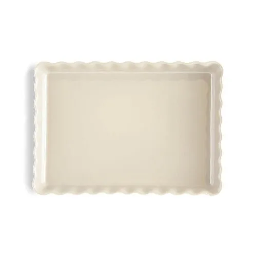 Emile Henry Tart-börek-fırın Kabı Dikdörtgen 33 X 24 Cm Ekru/clay
