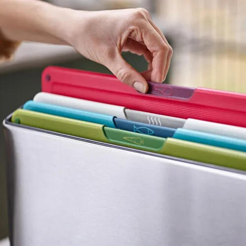 Joseph Joseph Folio Icon Çelik 4 Parça Kesme Tahtası Çok Renkli Joseph Joseph Folio Icon Çelik 4 Parça Kesme Tahtası Çok Renkli