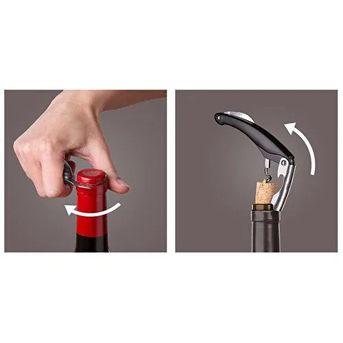 Vacu Vin Waiter's Tirbuşon Siyah Siyah