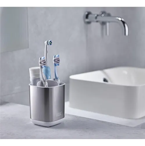 Joseph Joseph Easystore™ Steel Diş Fırçalık Beyaz/gri