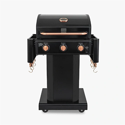 Kenmore Gazlı Barbekü 3 Ocaklı Siyah - Bakır