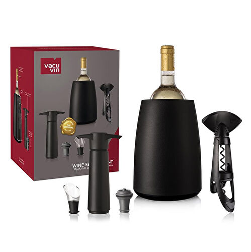 Vacu Vin Elegant Şarap Seti 5 Parça - Kutulu Siyah