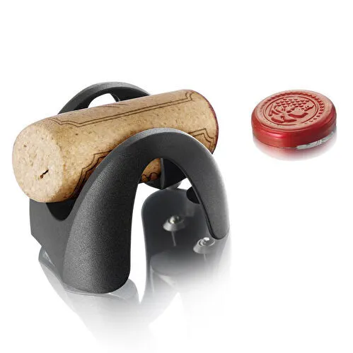 Vacu Vin Folyo Kesici Dört Bıçaklı Siyah Siyah