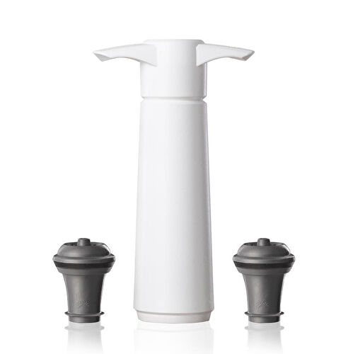 Vacu Vin Şarap Koruyucu Beyaz 1 Pompa 2 Şarap Tıpası - Kutulu Beyaz