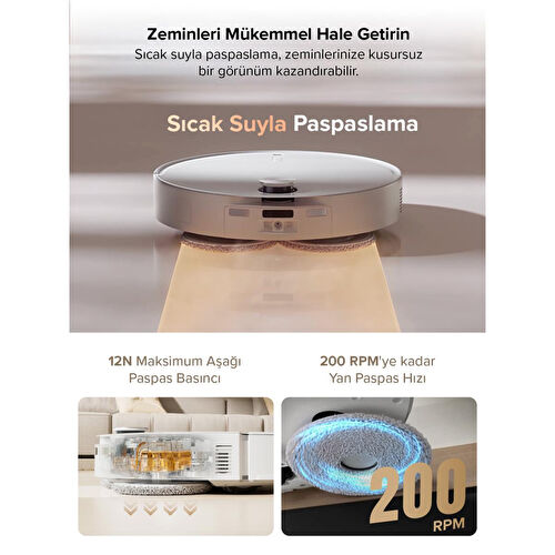 Roborock Qrevo Curvx Akılı Robot Süpürge Beyaz