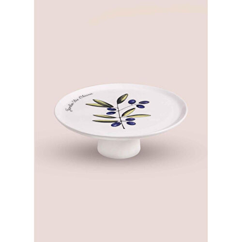 The Mia Olivos Ayaklı Servis Tabağı 10x30 Cm